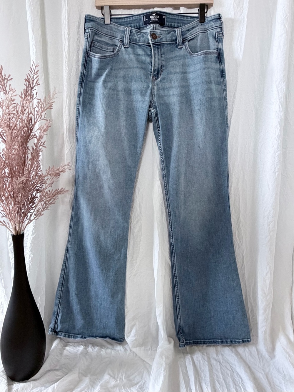 Hollister Light Blue Low Rise Boot Jeans